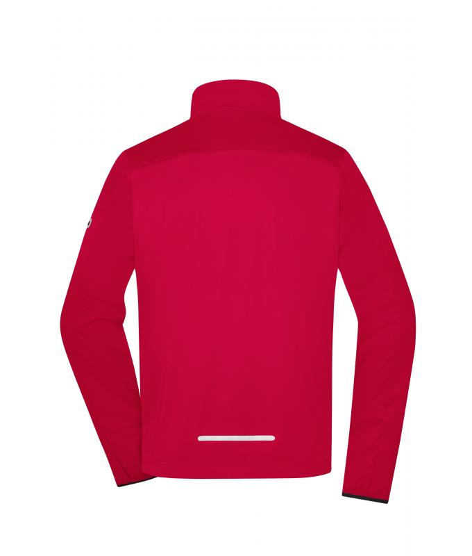 Herren Men's Sports Softshell Jacket Light-red/black 8408
