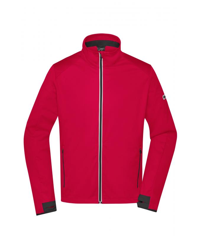 Herren Men's Sports Softshell Jacket Light-red/black 8408