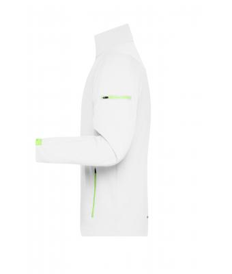 Men Men's Sports Softshell Jacket White/bright-green 8408
