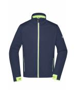 Men Men's Sports Softshell Jacket Navy/bright-yellow 8408