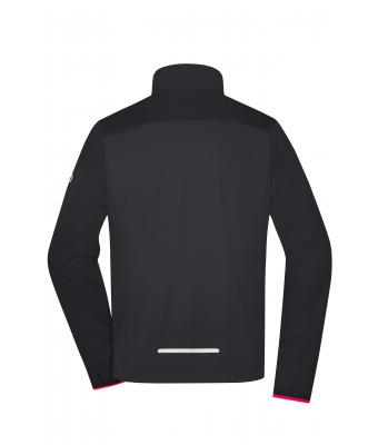 Heren Men's Sports Softshell Jacket Zwart/lichtrood 8408
