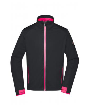 Heren Men's Sports Softshell Jacket Zwart/lichtrood 8408