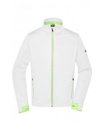 Homme Veste softshell sport homme Blanc/vert-vif 8408