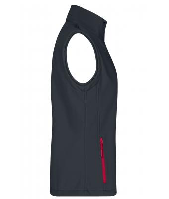 Femme Gilet softshell femme Gris-fer/rouge 8409