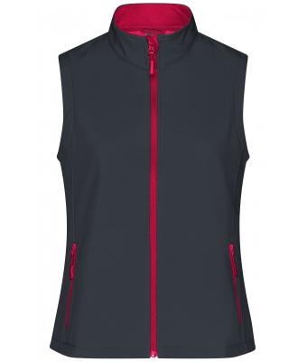 Damen Ladies' Promo Softshell Vest Iron-grey/red 8409