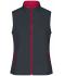 Damen Ladies' Promo Softshell Vest Iron-grey/red 8409