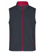 Herren Men's Promo Softshell Vest Iron-grey/red 8410