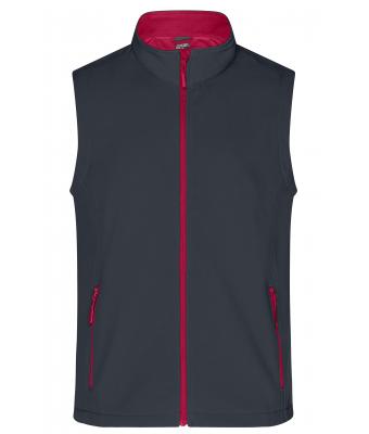Heren Men's Promo Softshell Vest Ijerzgrijs/rood 8410