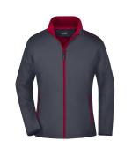 Damen Ladies' Promo Softshell Jacket Iron-grey/red 8411