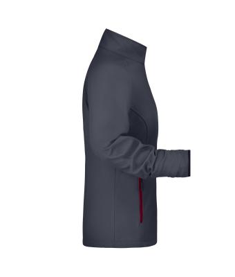 Damen Ladies' Promo Softshell Jacket Iron-grey/red 8411
