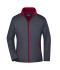 Femme Veste softshell femme Gris-fer/rouge 8411