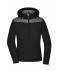 Dames Ladies' Winter Jacket Zwart/antraciet-melange 8492