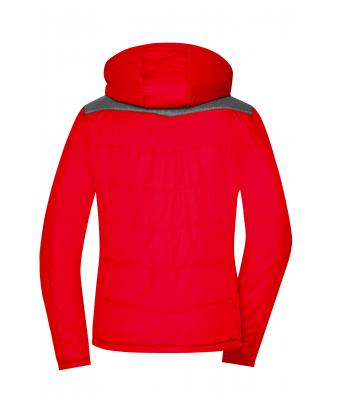 Dames Ladies' Winter Jacket Rood/antraciet-melange 8492