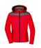 Dames Ladies' Winter Jacket Rood/antraciet-melange 8492
