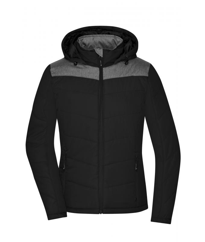 Damen Ladies' Winter Jacket Black/anthracite-melange 8492