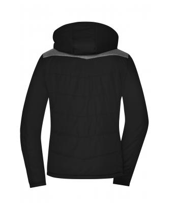 Dames Ladies' Winter Jacket Zwart/antraciet-melange 8492