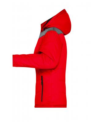 Femme Veste d'hiver femme Rouge/anthracite-mélange 8492