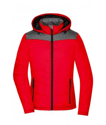 Femme Veste d'hiver femme Rouge/anthracite-mélange 8492
