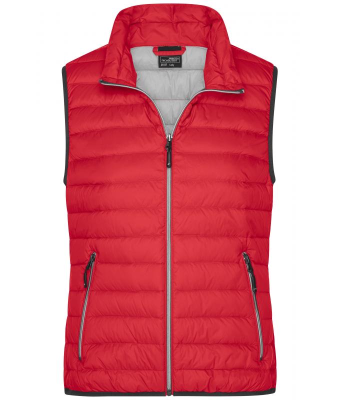 Damen Ladies' Down Vest Red/silver 8494