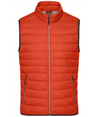 Homme Bodywarmer en duvet homme Orange-flambé/argent 8495