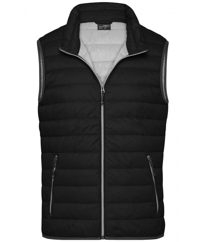 Herren Men's Down Vest Black/silver 8495