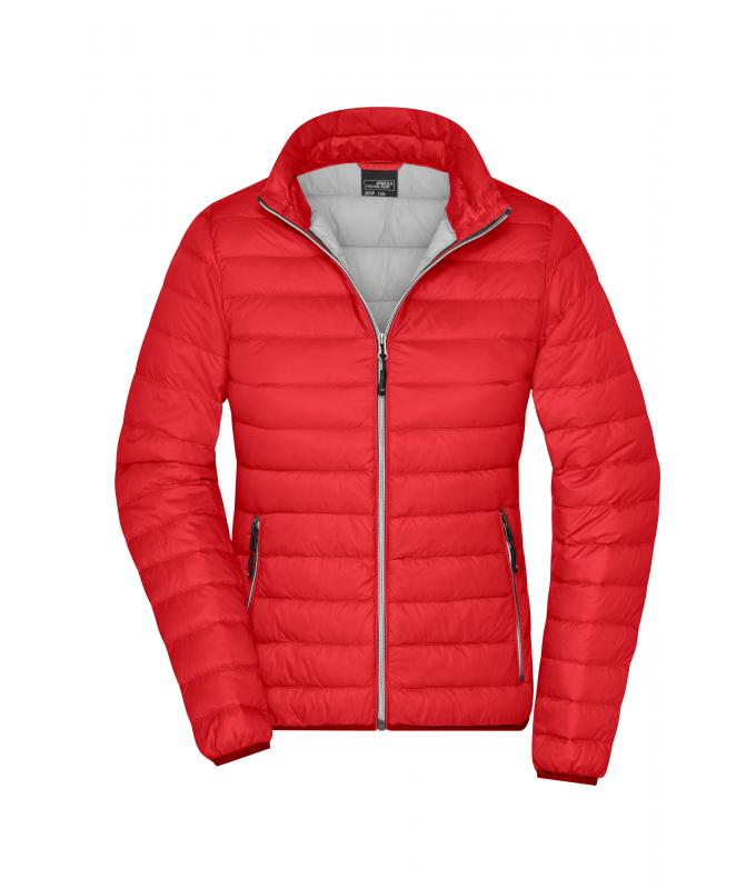 Femme Veste en duvet femme Rouge/argent 8496