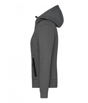 Dames Ladies´Hooded Jacket Donker-melange 8612