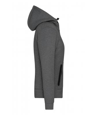 Dames Ladies´Hooded Jacket Donker-melange 8612