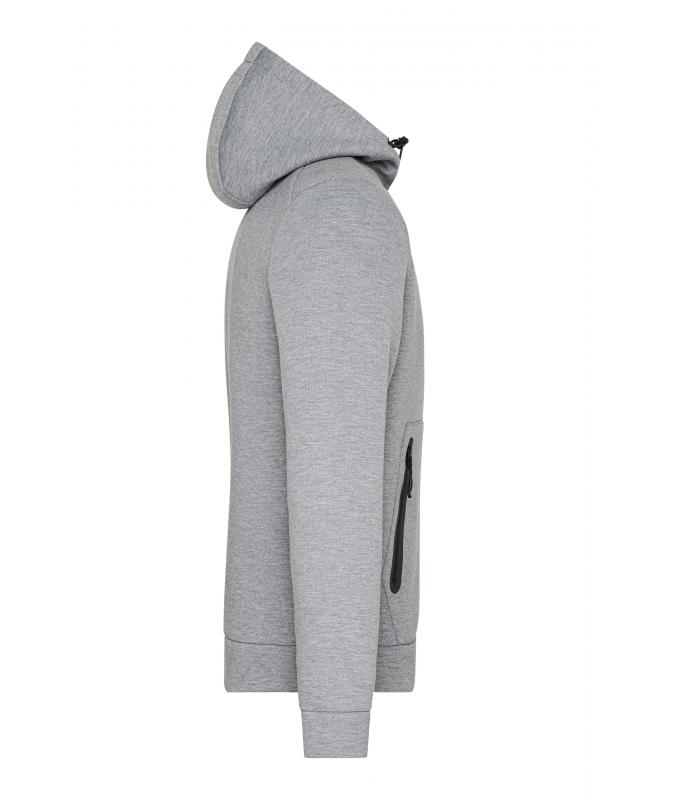 Herren Men's Hooded Jacket Light-melange 8613