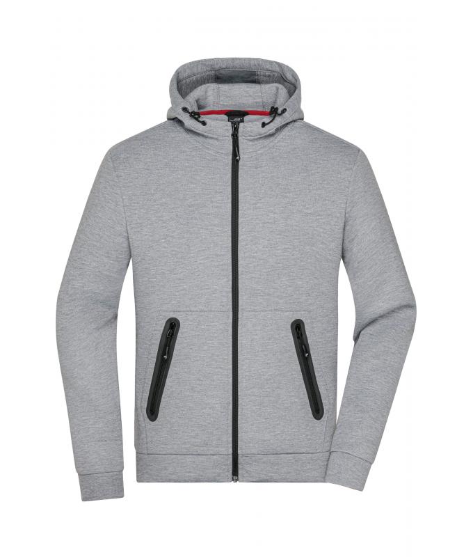 Herren Men's Hooded Jacket Light-melange 8613
