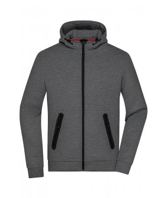 Men Men's Hooded Jacket Dark-melange 8613