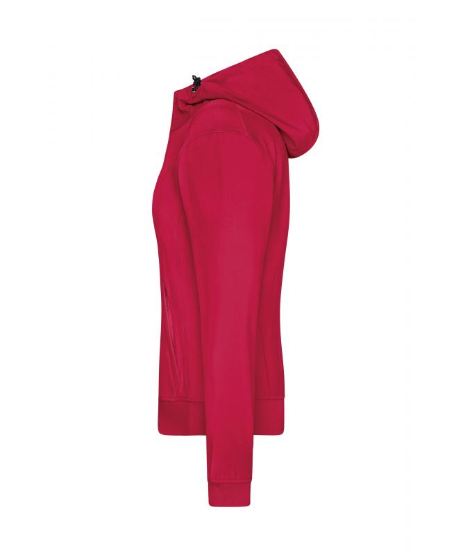 Ladies Ladies' Hooded Softshell Jacket Red/black 8614