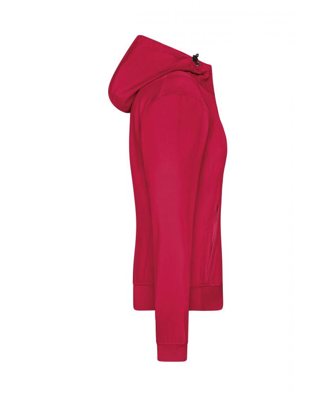 Ladies Ladies' Hooded Softshell Jacket Red/black 8614