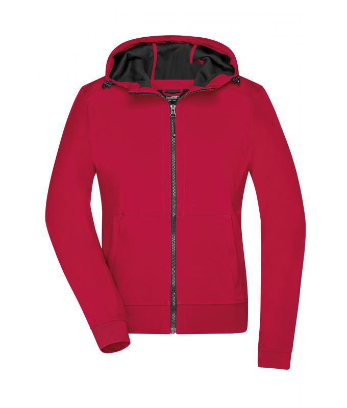 Ladies Ladies' Hooded Softshell Jacket Red/black 8614