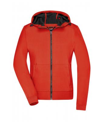 Ladies Ladies' Hooded Softshell Jacket Flame/black 8614