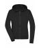 Dames Ladies´ Hooded Softshell Jacket Zwart/zwart 8614