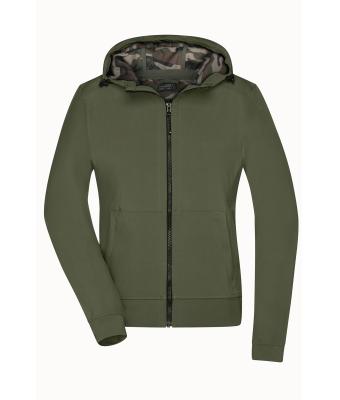 Dames Ladies´ Hooded Softshell Jacket Olijf/camouflage 8614