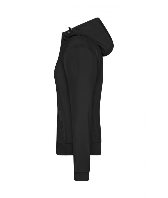 Damen Ladies' Hooded Softshell Jacket Black/black 8614