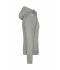 Damen Ladies' Hooded Softshell Jacket Light-grey/black 8614