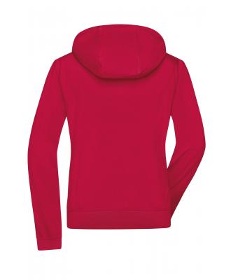 Dames Ladies´ Hooded Softshell Jacket Rood/zwart 8614