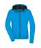 Dames Ladies´ Hooded Softshell Jacket Blauw/zwart 8614