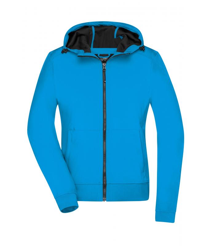 Femme Veste à capuche softshell femme Bleu/noir 8614