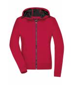 Femme Veste à capuche softshell femme Rouge/noir 8614
