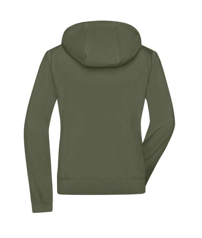 Femme Veste à capuche softshell femme Olive/camouflage 8614