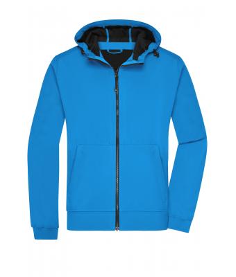 Men Men's Hooded Softshell Jacket Blue/black 8618