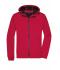 Herren Men's Hooded Softshell Jacket Red/black 8618