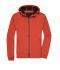 Herren Men's Hooded Softshell Jacket Flame/black 8618