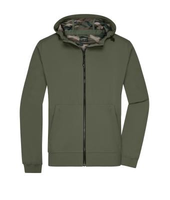 Herren Men's Hooded Softshell Jacket Olive/camouflage 8618