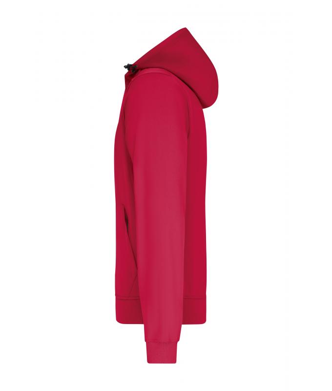 Herren Men's Hooded Softshell Jacket Red/black 8618