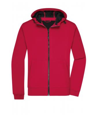 Herren Men's Hooded Softshell Jacket Red/black 8618